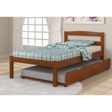  Donco Trading Company Econo 575-TE_503-E Twin Econo Bed With Trundle Bed - Light Espresso IMAGE 1