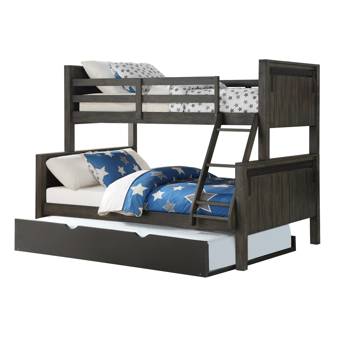  Donco Trading Company 503-BK Twin Trundle Bed - Black IMAGE 1