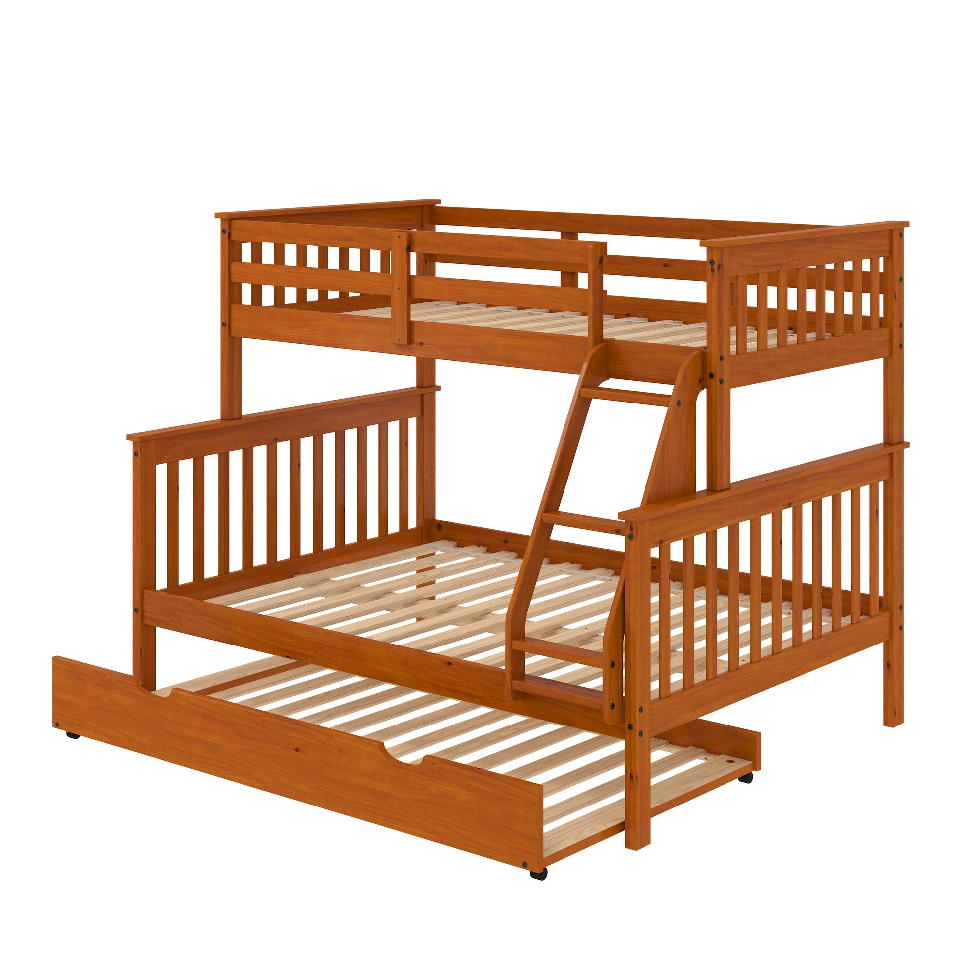  Donco Trading Company 503-H Twin Trundle Bed - Honey IMAGE 2