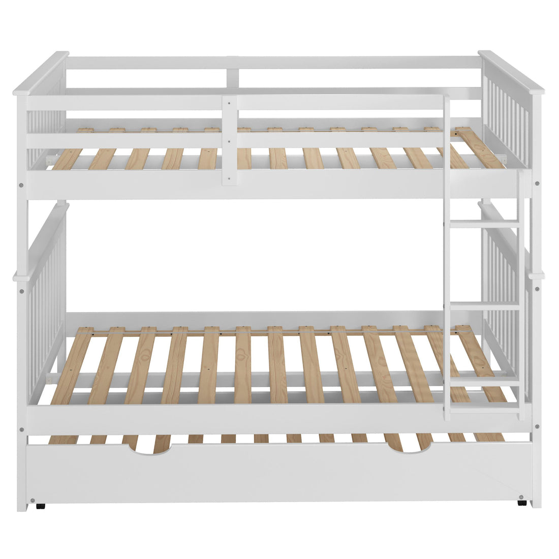  Donco Trading Company 503-W Twin Trundle Bed - White IMAGE 1
