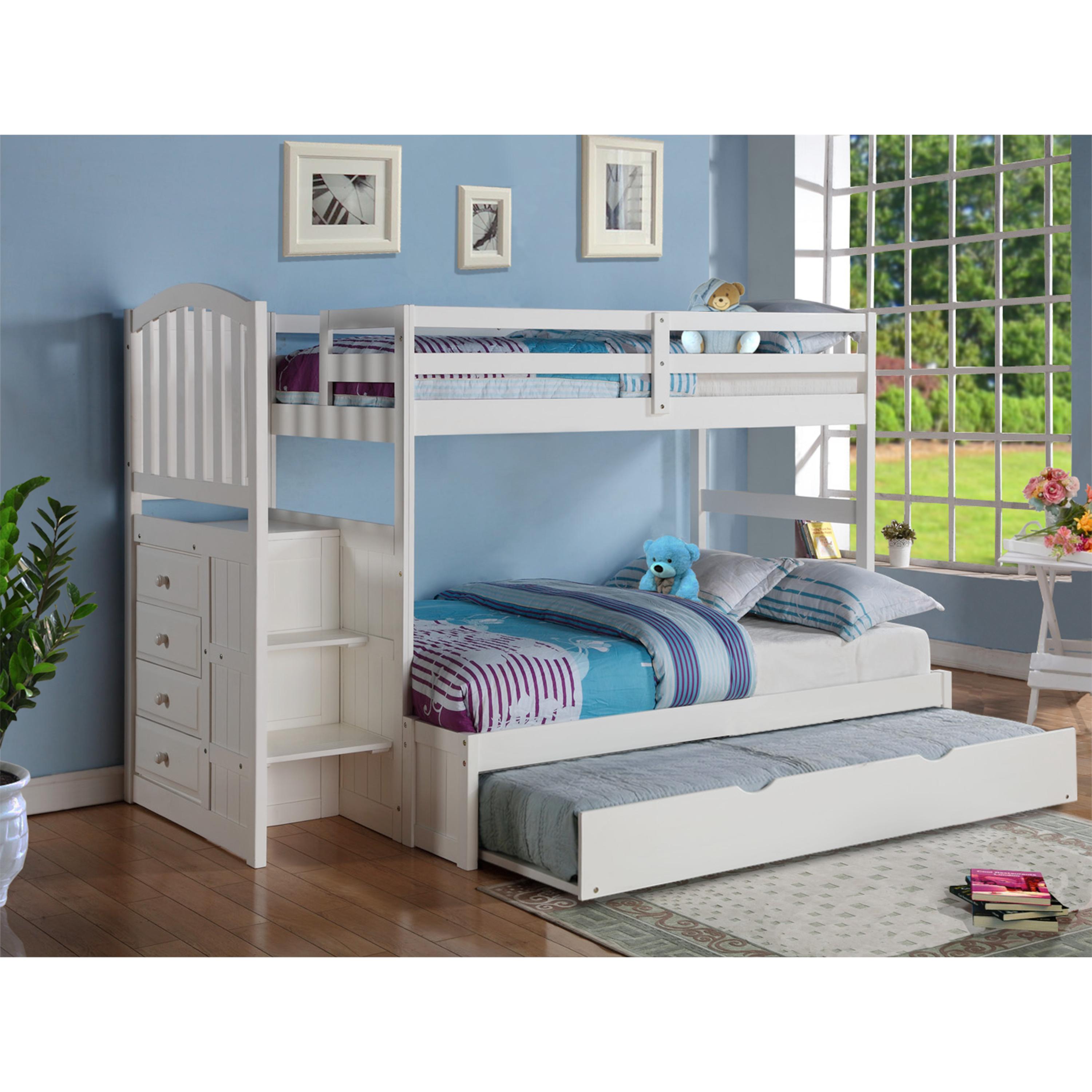  Donco Trading Company 503-W Twin Trundle Bed - White IMAGE 5