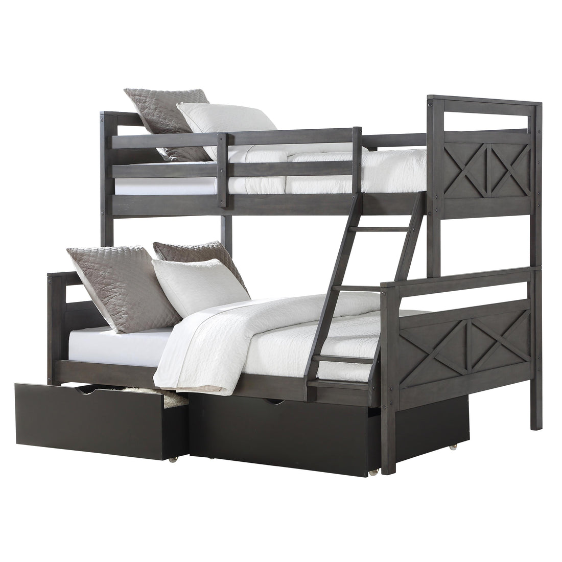  Donco Trading Company 505-BK Dual Underbed Drawers - Black IMAGE 1