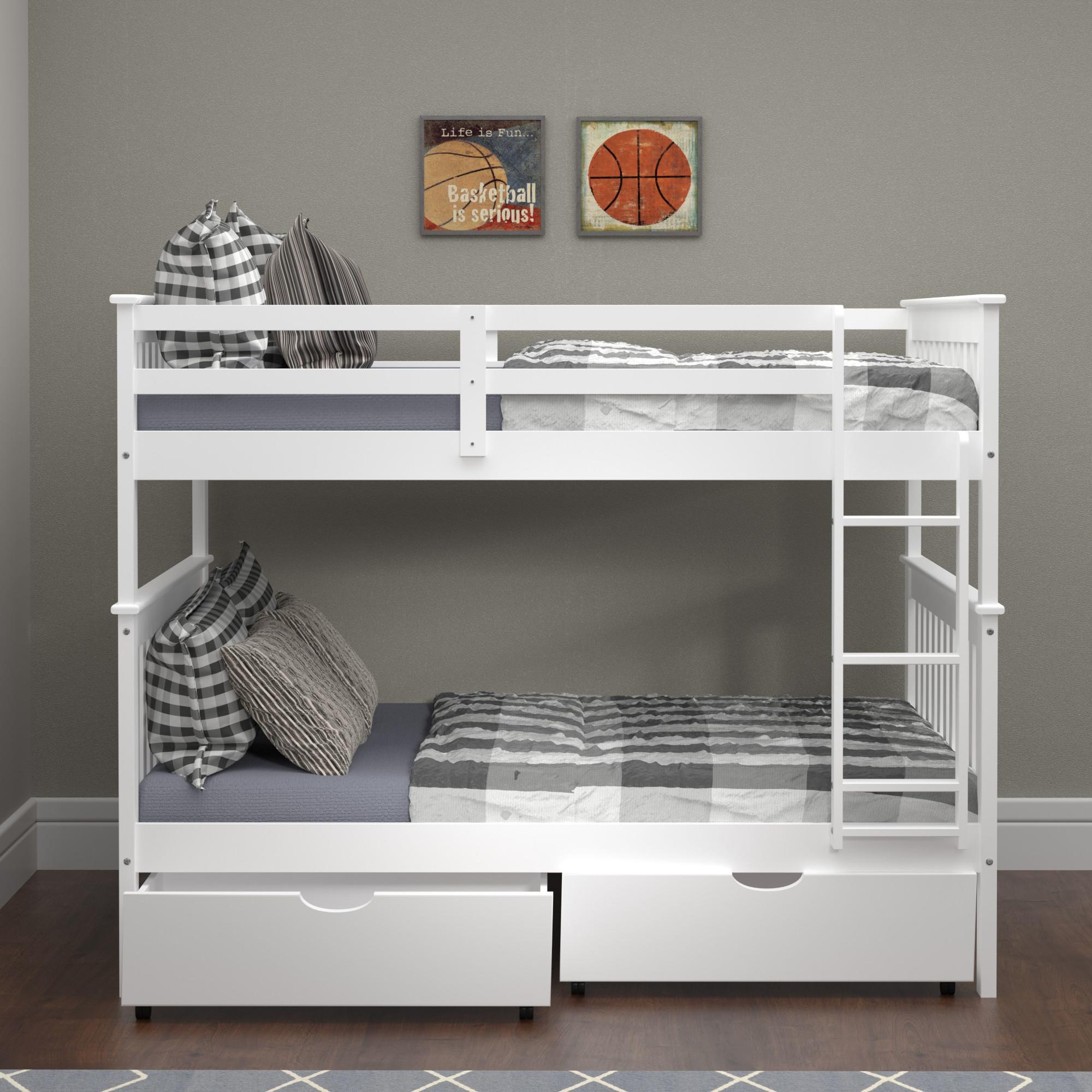  Donco Trading Company 505-W Dual Underbed Drawers - White IMAGE 6