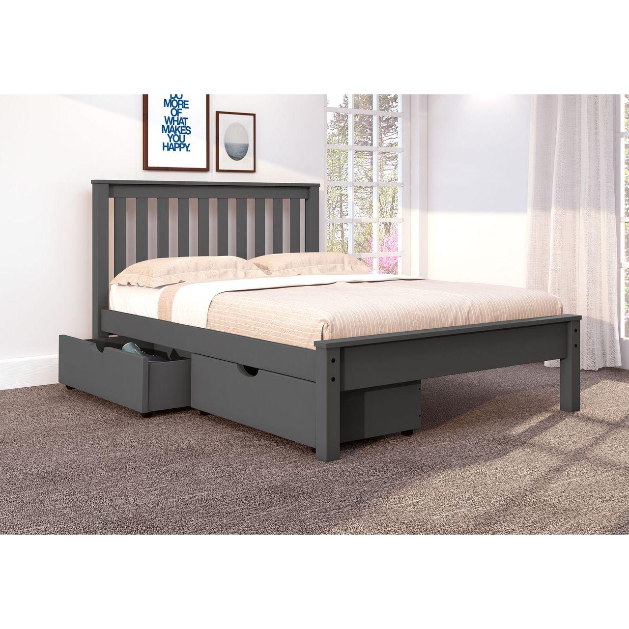  Donco Trading Company Contempo 500-FDG_505-DG Full Bed with Dual Underbed Drawers - D. Grey IMAGE 1