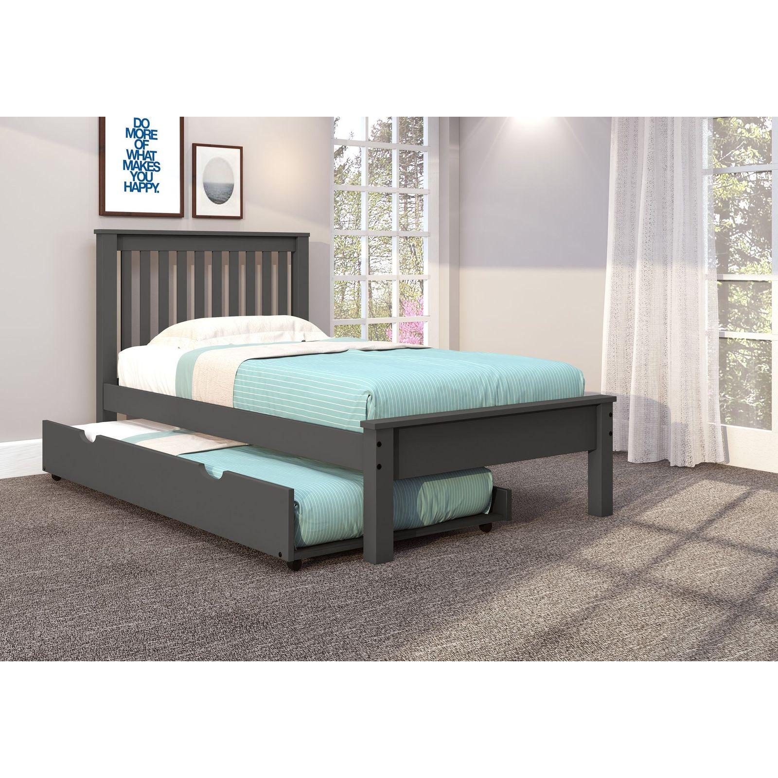  Donco Trading Company Contempo 500-TDG_503-DG Twin Bed with Trundle Bed - Dark Grey IMAGE 1