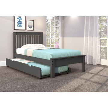  Donco Trading Company Contempo 500-TDG_503-DG Twin Bed with Trundle Bed - Dark Grey IMAGE 1