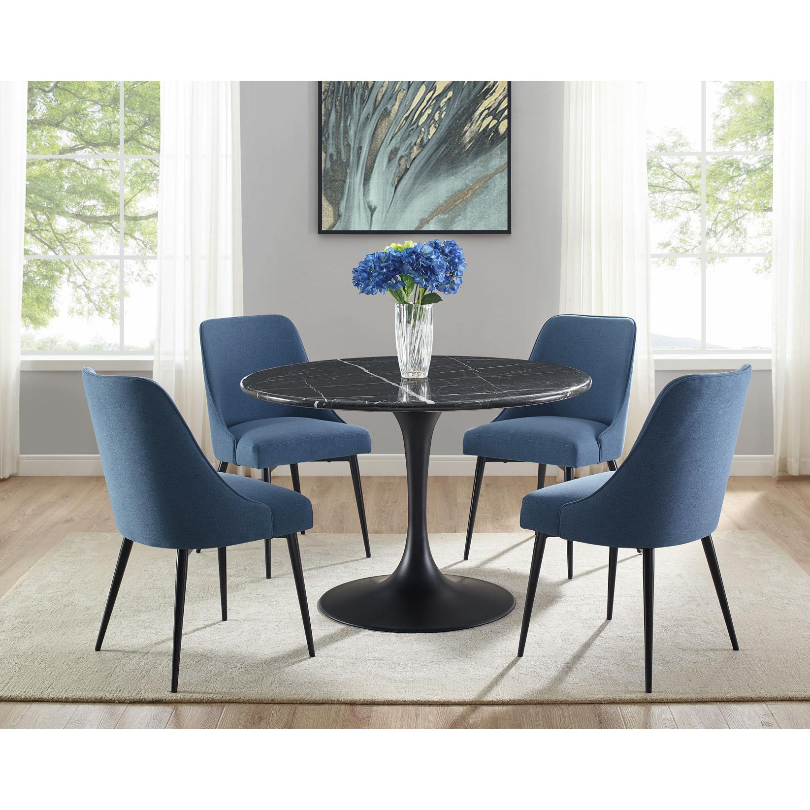  Steve Silver Furniture Colfax CF450SN Dining Chair - Navy IMAGE 5