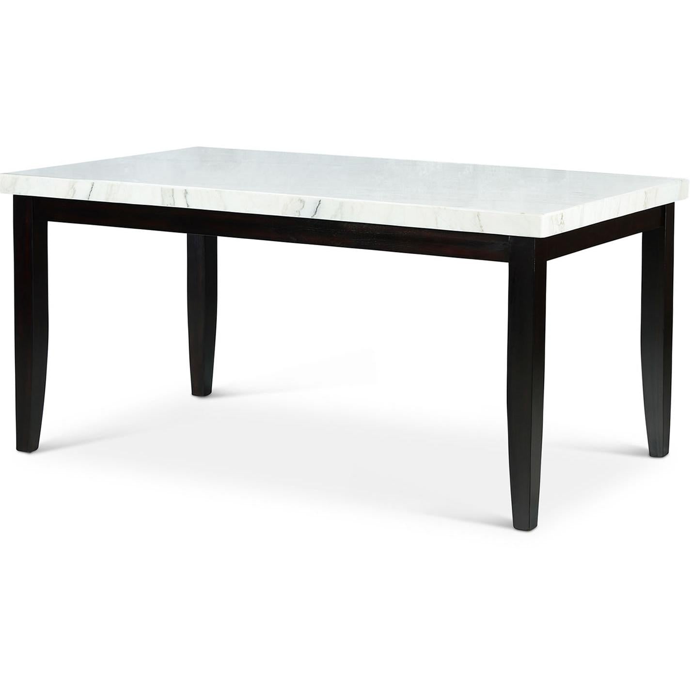  Steve Silver Furniture Westby WB380T White Marble Top Dining Table IMAGE 2
