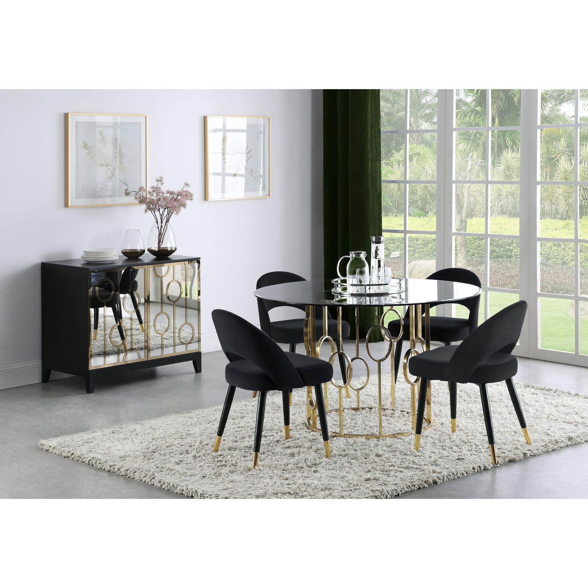 Coaster Furniture Lindsey 193562 Upholstered Dining Side Chair - Black IMAGE 10