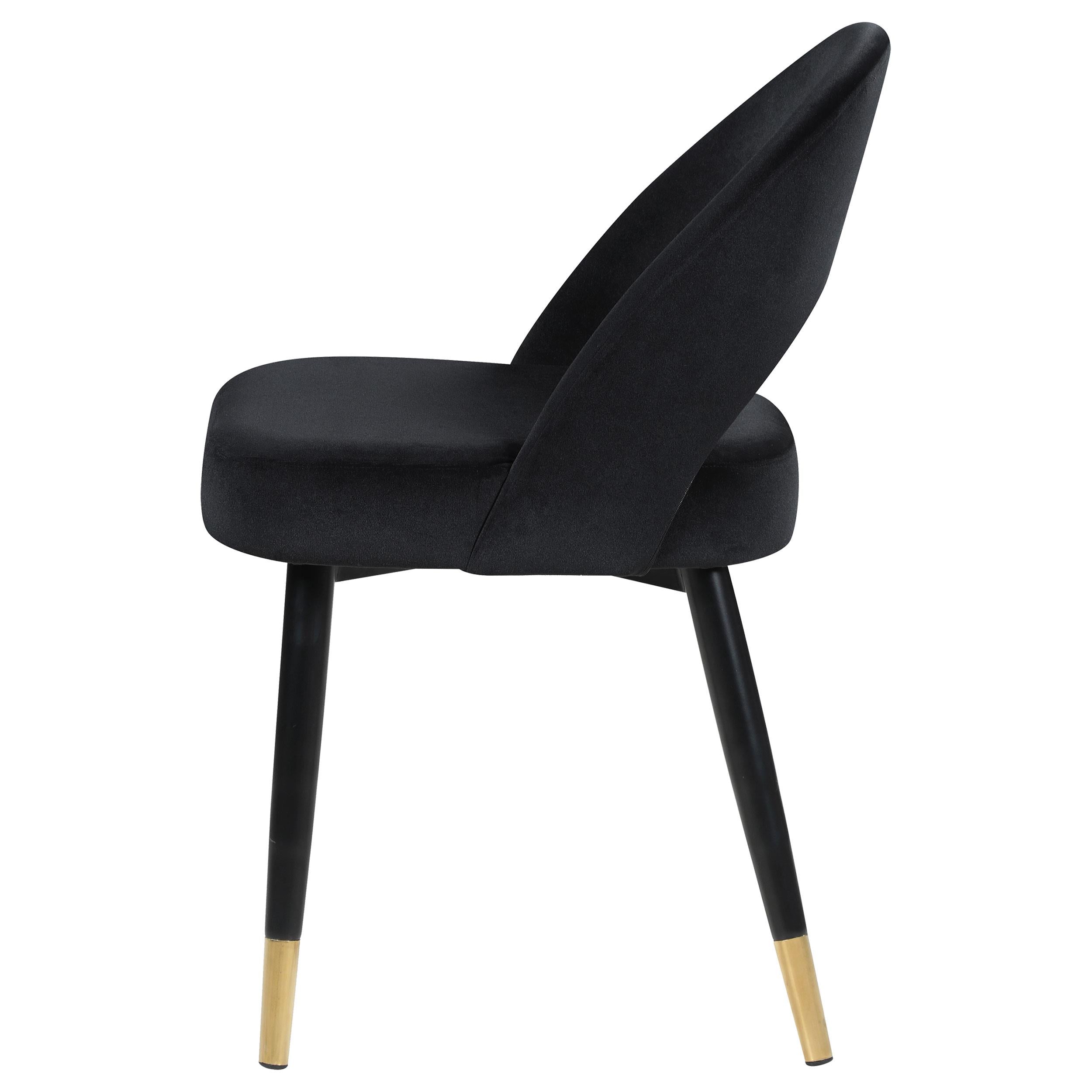  Coaster Furniture Lindsey 193562 Upholstered Dining Side Chair - Black IMAGE 4