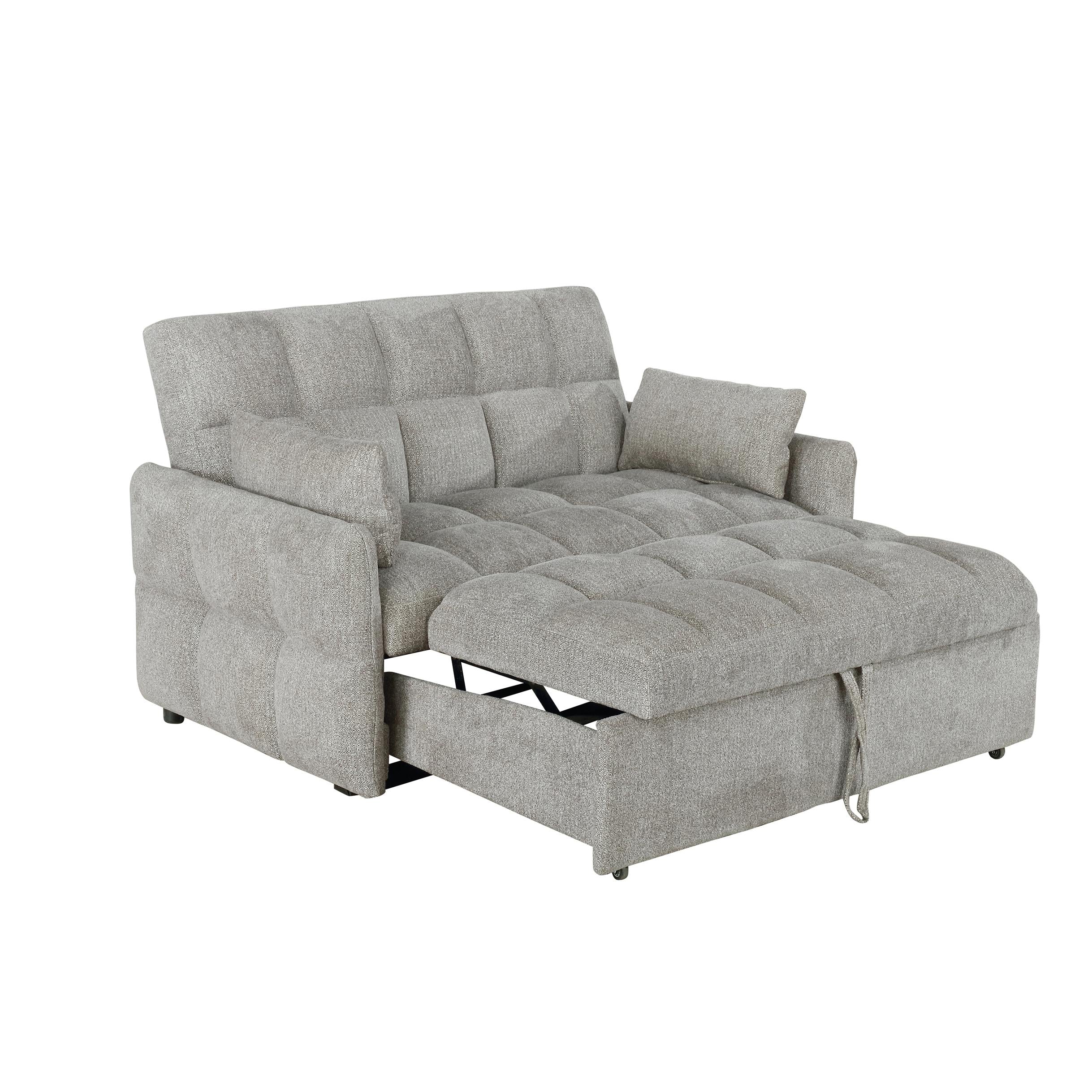  Coaster Furniture Cotswold 508307 Upholstered Convertible Sleeper Sofa Bed - Light Grey IMAGE 2