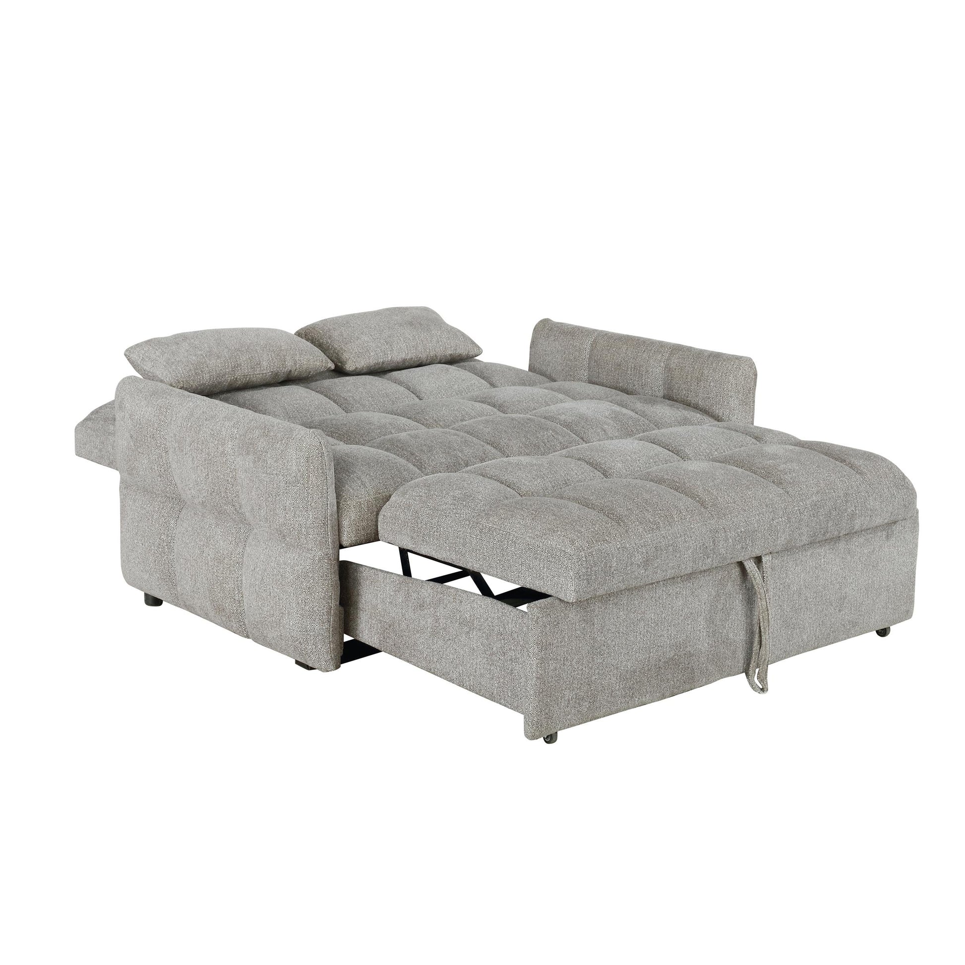  Coaster Furniture Cotswold 508307 Upholstered Convertible Sleeper Sofa Bed - Light Grey IMAGE 3