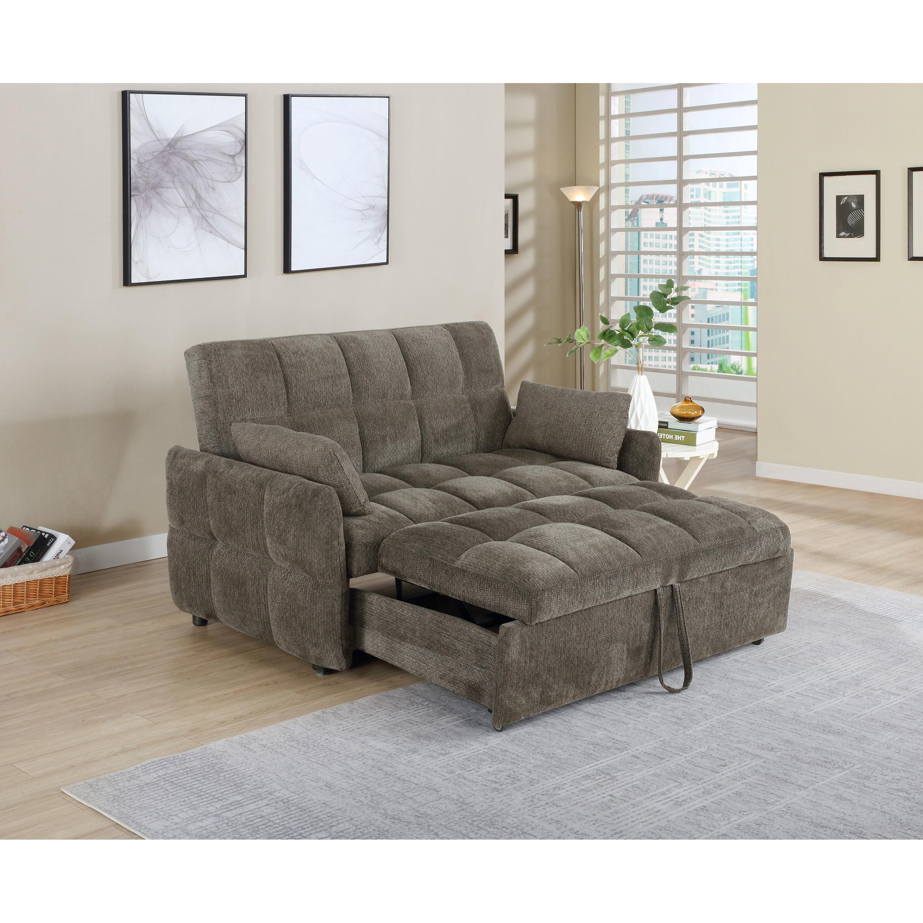  Coaster Furniture Cotswold 508308 Upholstered Convertible Sleeper Sofa Bed - Dark Grey IMAGE 5