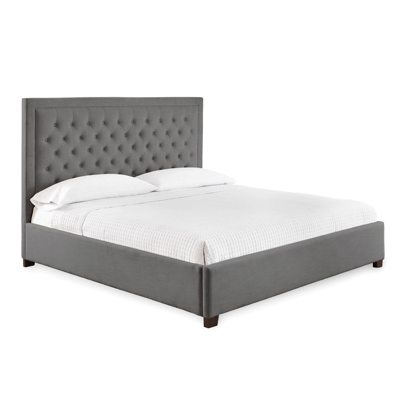 Steve Silver Furniture Isadora ID890KBEDG King Platform Bed - Gray IMAGE 1
