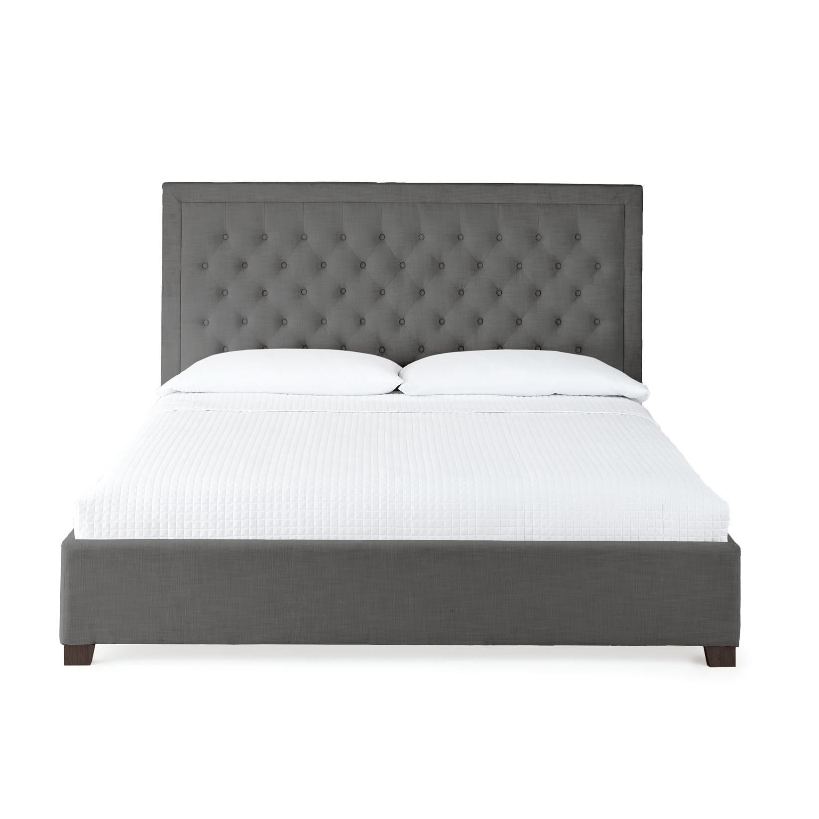  Steve Silver Furniture Isadora ID890KBEDG King Platform Bed - Gray IMAGE 2