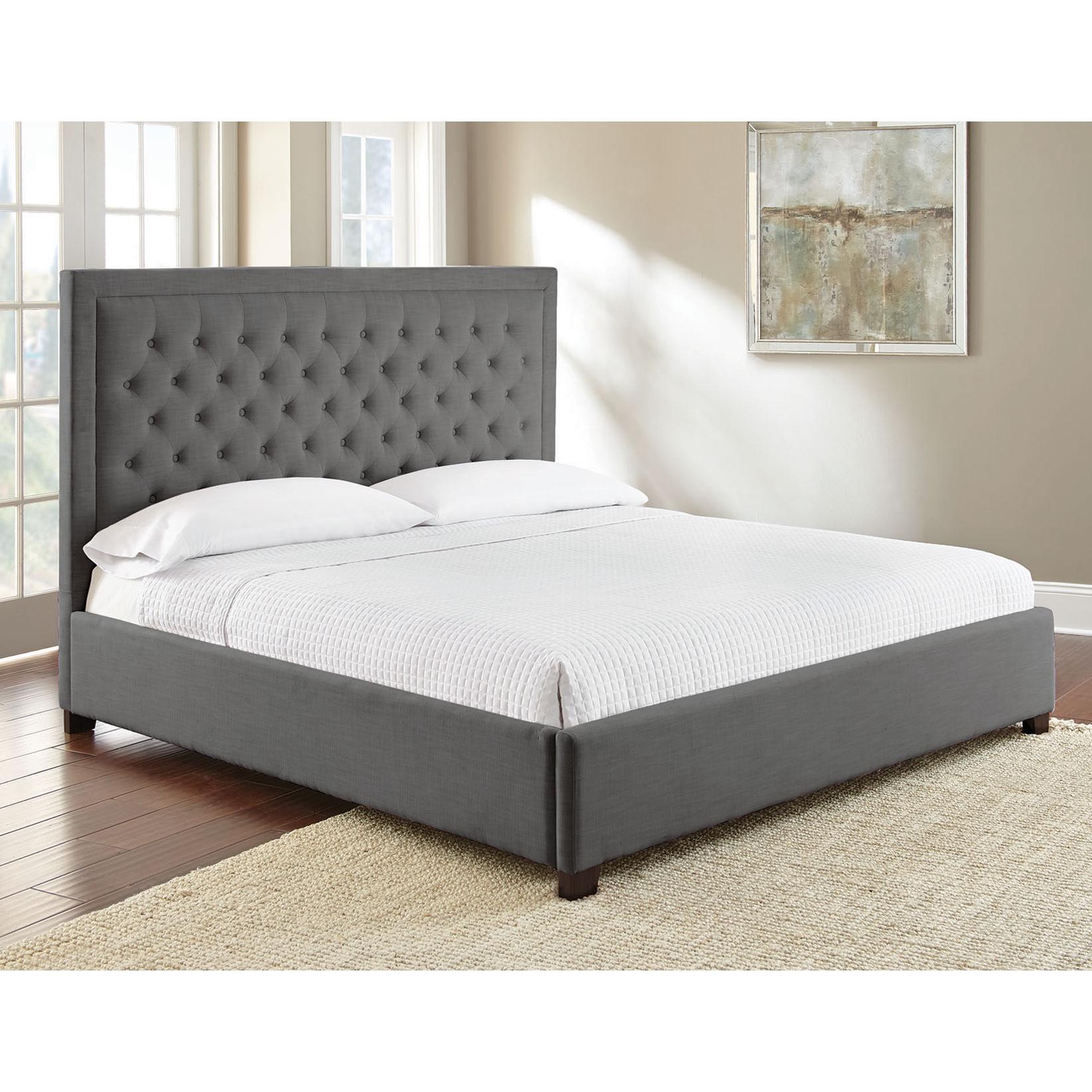  Steve Silver Furniture Isadora ID890KBEDG King Platform Bed - Gray IMAGE 5