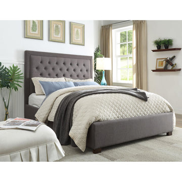  Steve Silver Furniture Isadora ID890QBEDG Queen Platform Bed - Gray IMAGE 1