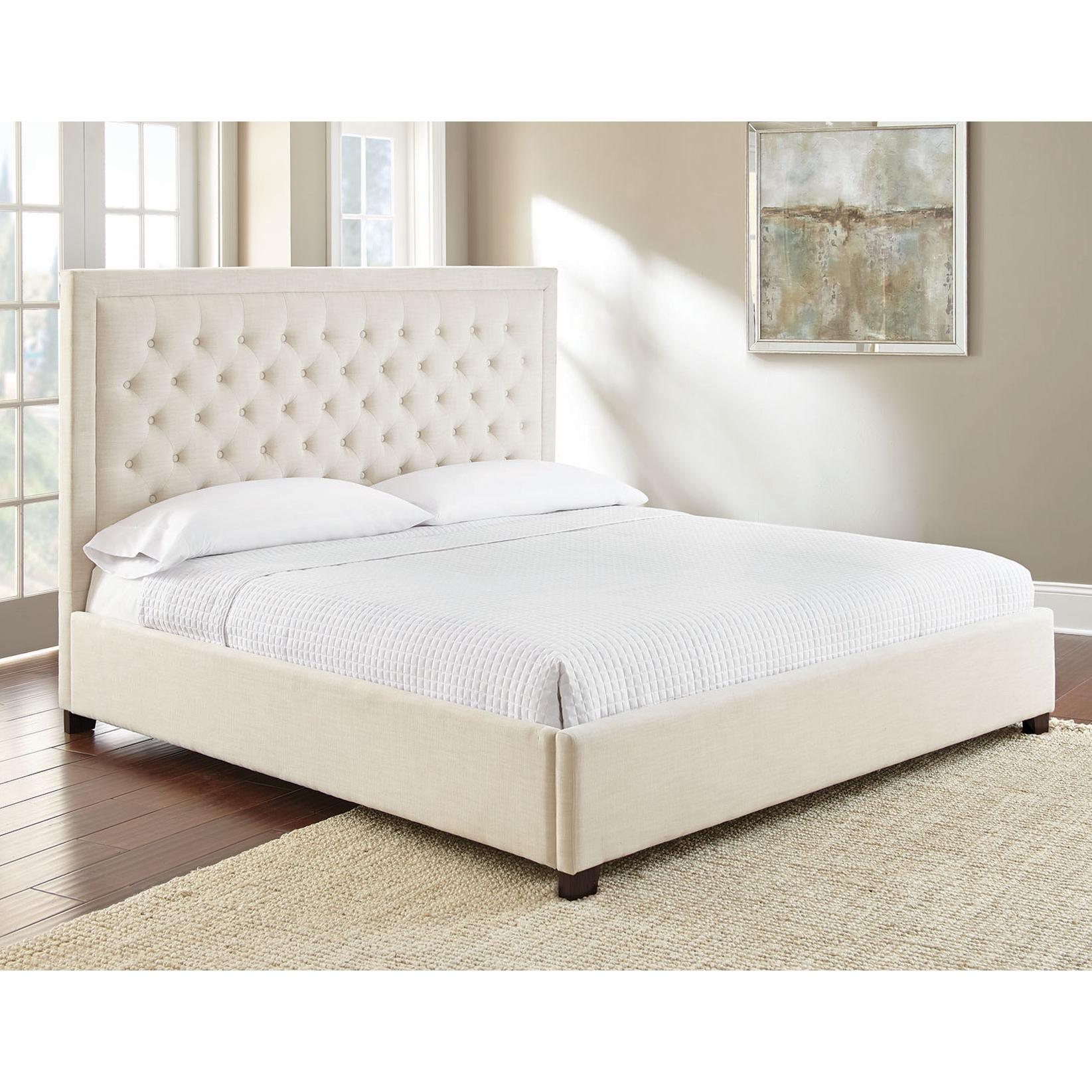  Steve Silver Furniture Isadora ID890KBEDW King Platform Bed - White IMAGE 4