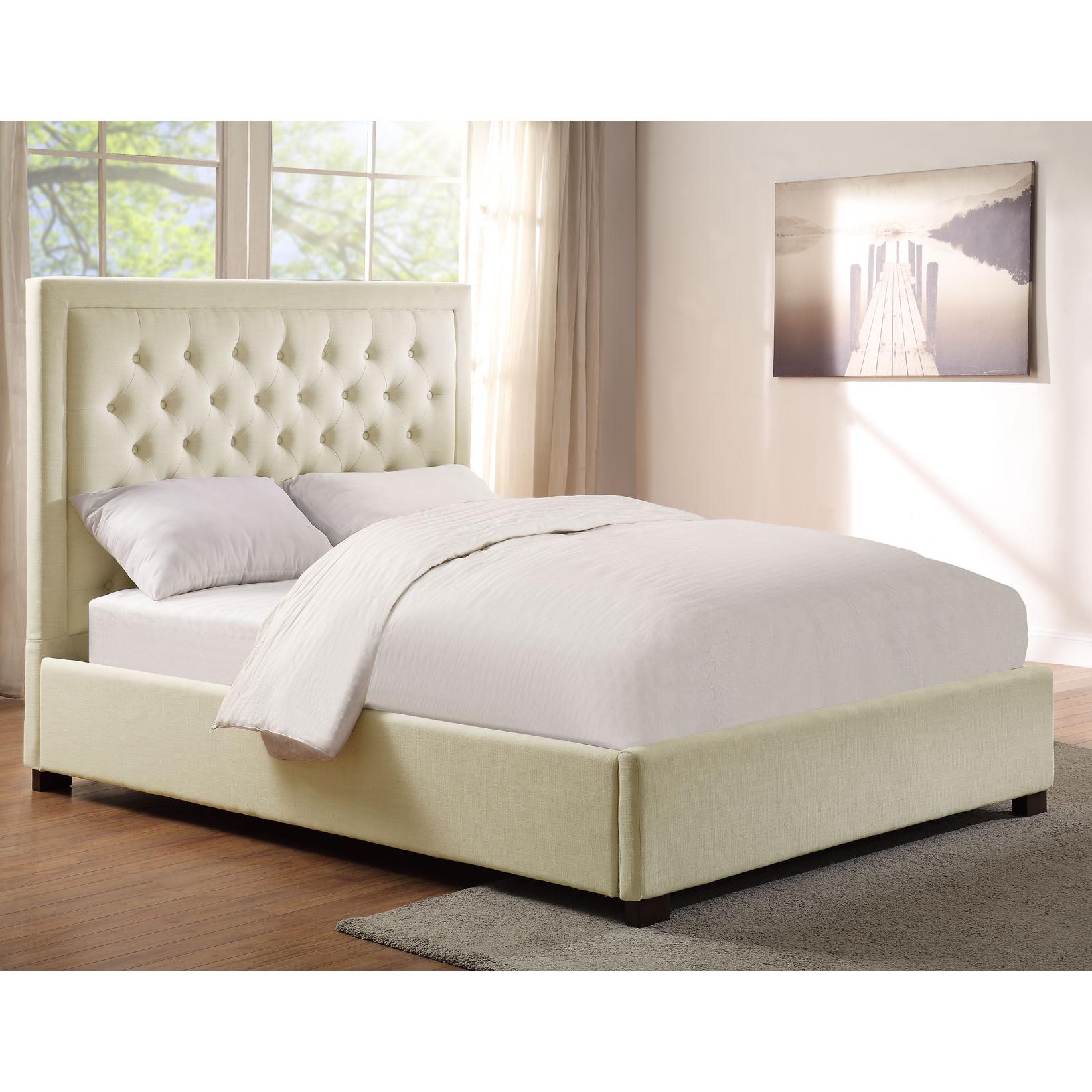  Steve Silver Furniture Isadora ID890QBEDW Queen Platform Bed - White IMAGE 1