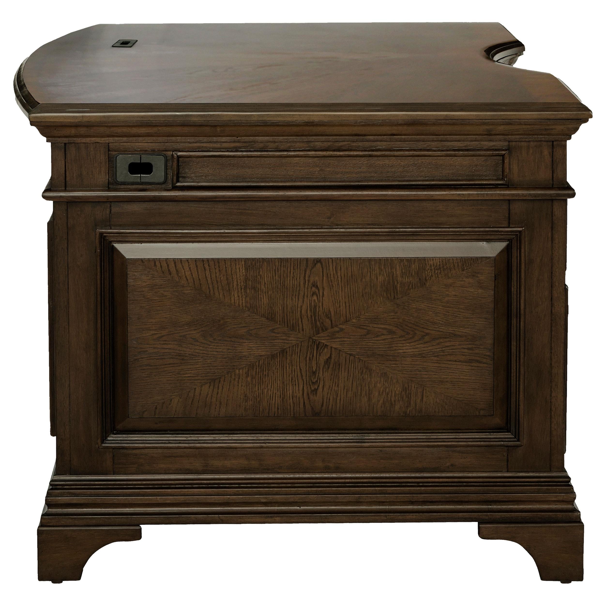  Coaster Furniture Hartshill 881281 72-inch 7-Drawer Executive Desk - Burnished Oak IMAGE 7
