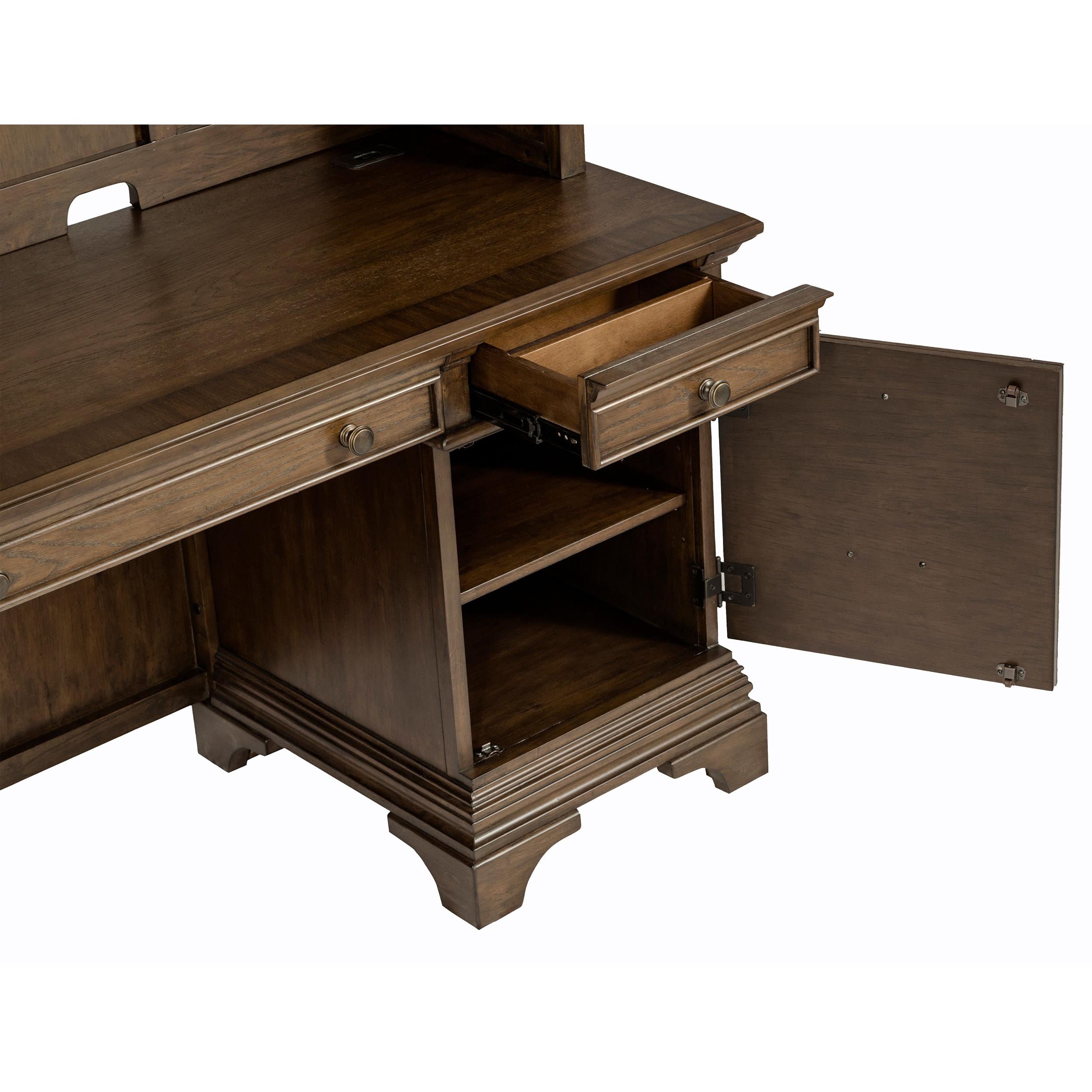  Coaster Furniture Hartshill 881282 66-inch 5-Drawer Credenza Office Desk - Burnish Oak IMAGE 14
