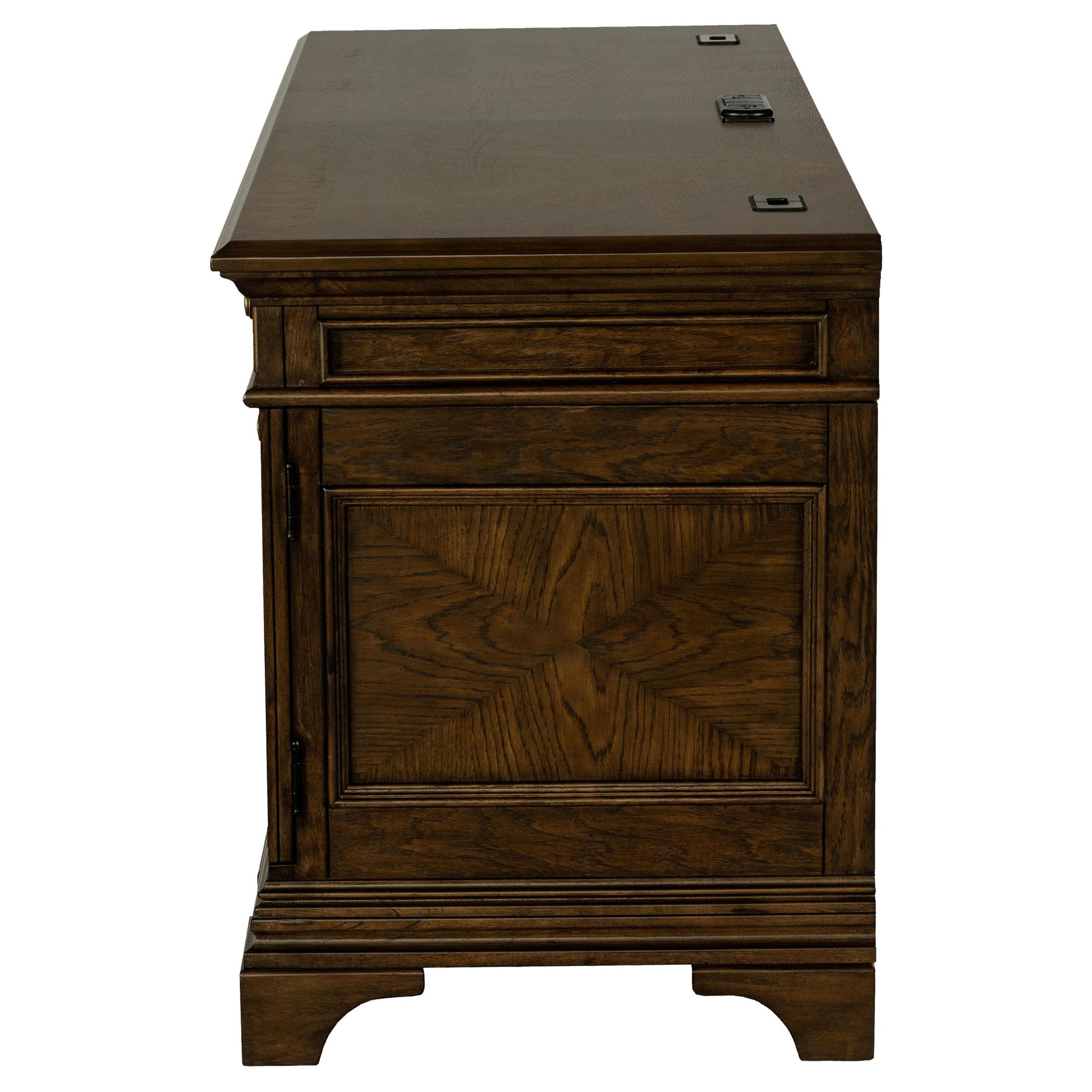  Coaster Furniture Hartshill 881282 66-inch 5-Drawer Credenza Office Desk - Burnish Oak IMAGE 4