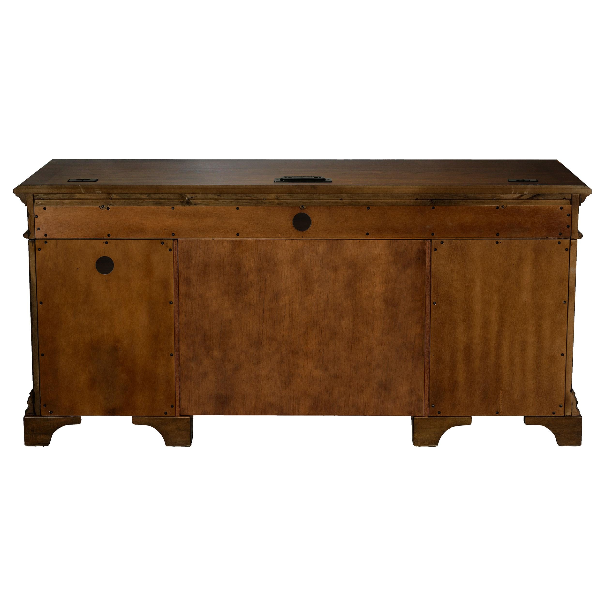  Coaster Furniture Hartshill 881282 66-inch 5-Drawer Credenza Office Desk - Burnish Oak IMAGE 6