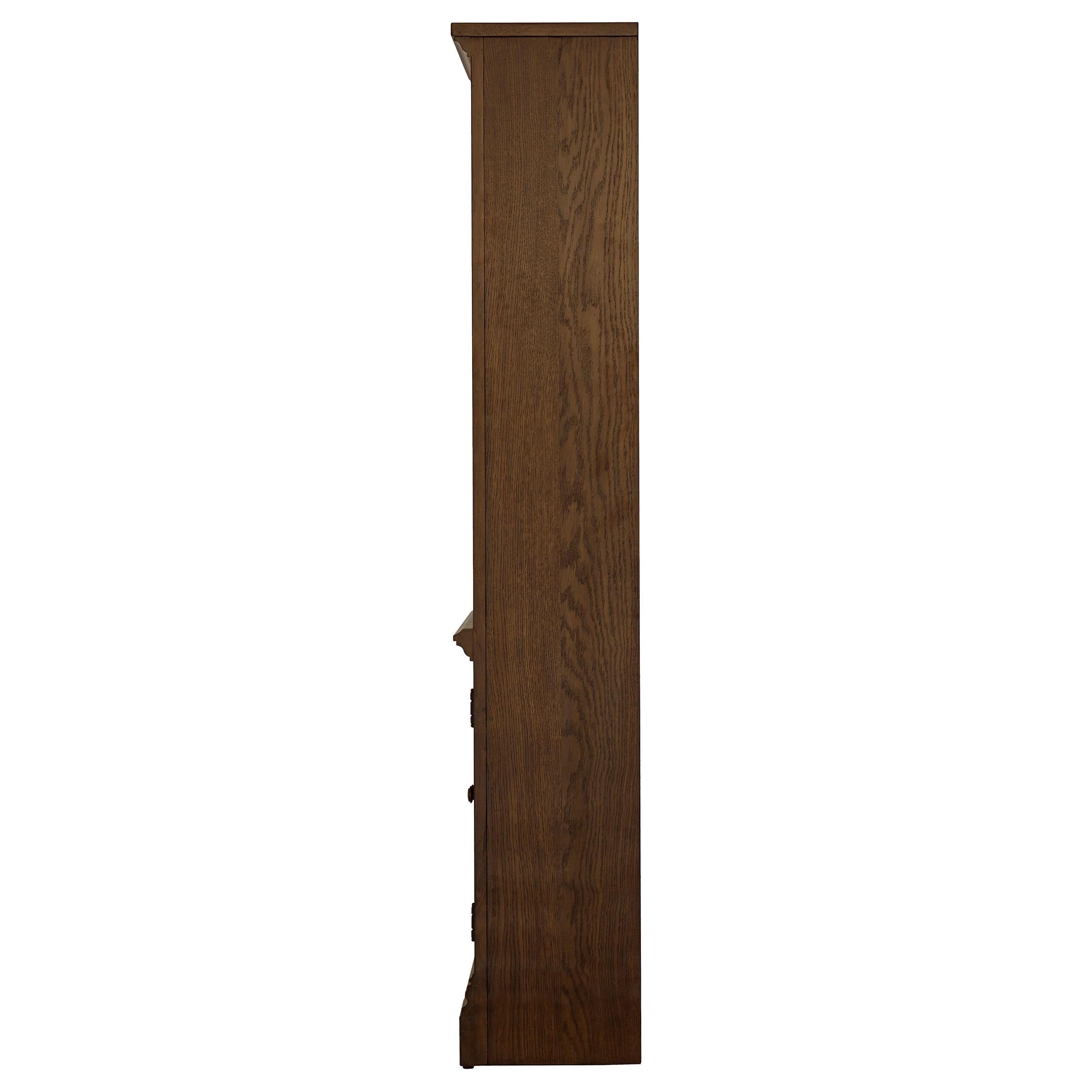  Coaster Furniture Hartshill 881286 78-inch 3-shelf Cabinet Bookcase - Burnished Oak IMAGE 4