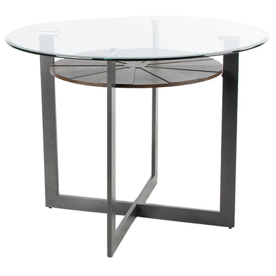  Steve Silver Furniture Olson OS480CB/GT Round Counter Height Dining Table with Glass Top IMAGE 1