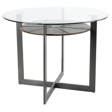  Steve Silver Furniture Olson OS480CB/GT Round Counter Height Dining Table with Glass Top IMAGE 1