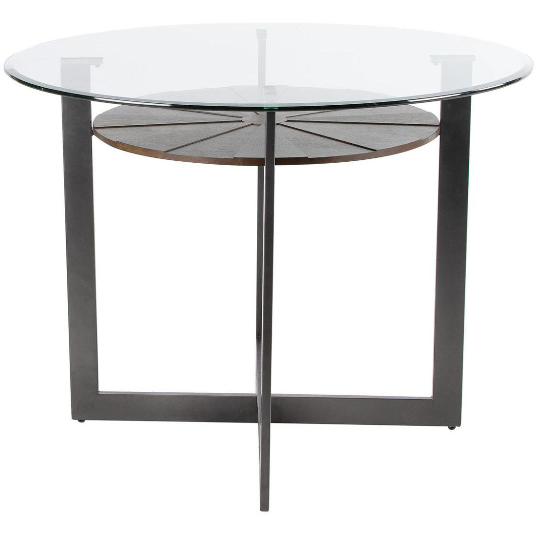  Steve Silver Furniture Olson OS480CB/GT Round Counter Height Dining Table with Glass Top IMAGE 1