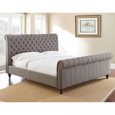  Steve Silver Furniture Swanson SS100QBEDG Queen Platform Bed - Gray IMAGE 1