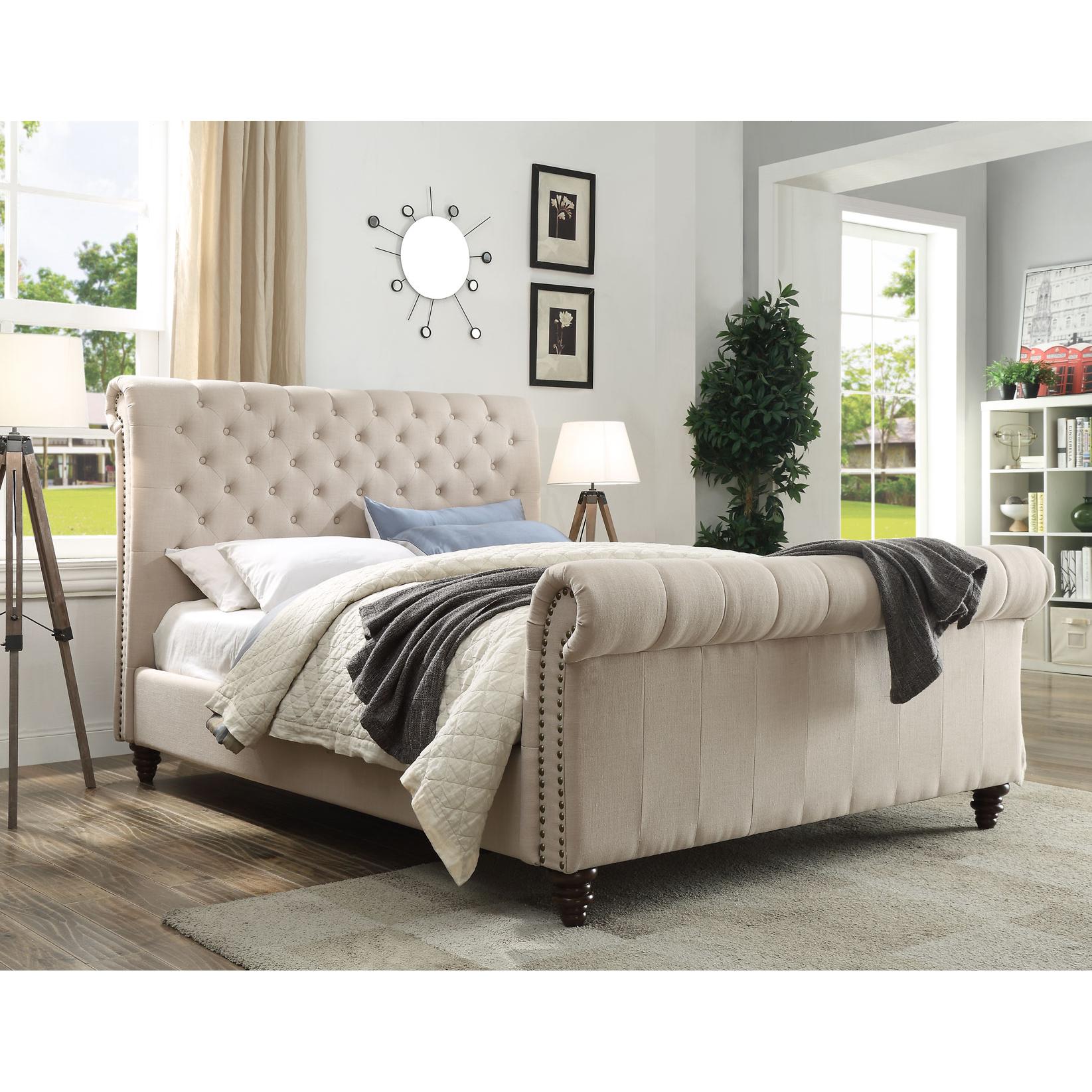  Steve Silver Furniture Swanson SS100QBEDS Queen Platform Bed - Sand IMAGE 1