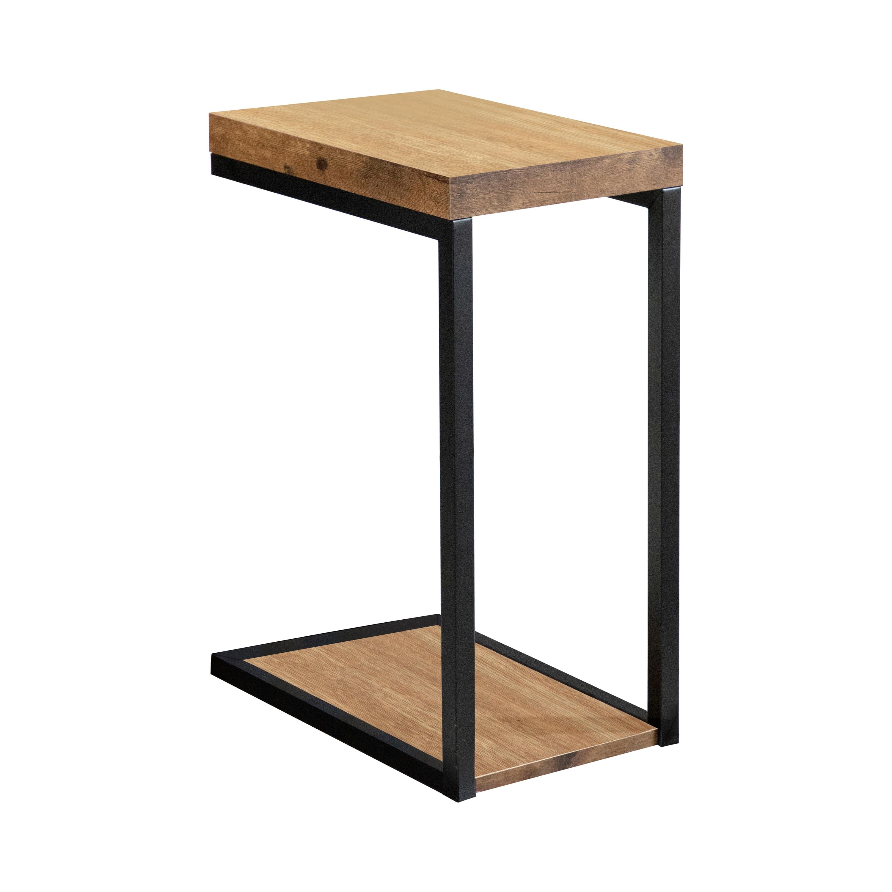 Coaster Furniture Beck 931246 Engineered Wood C-Shape Sofa Side Table - Antique Nutmeg IMAGE 1