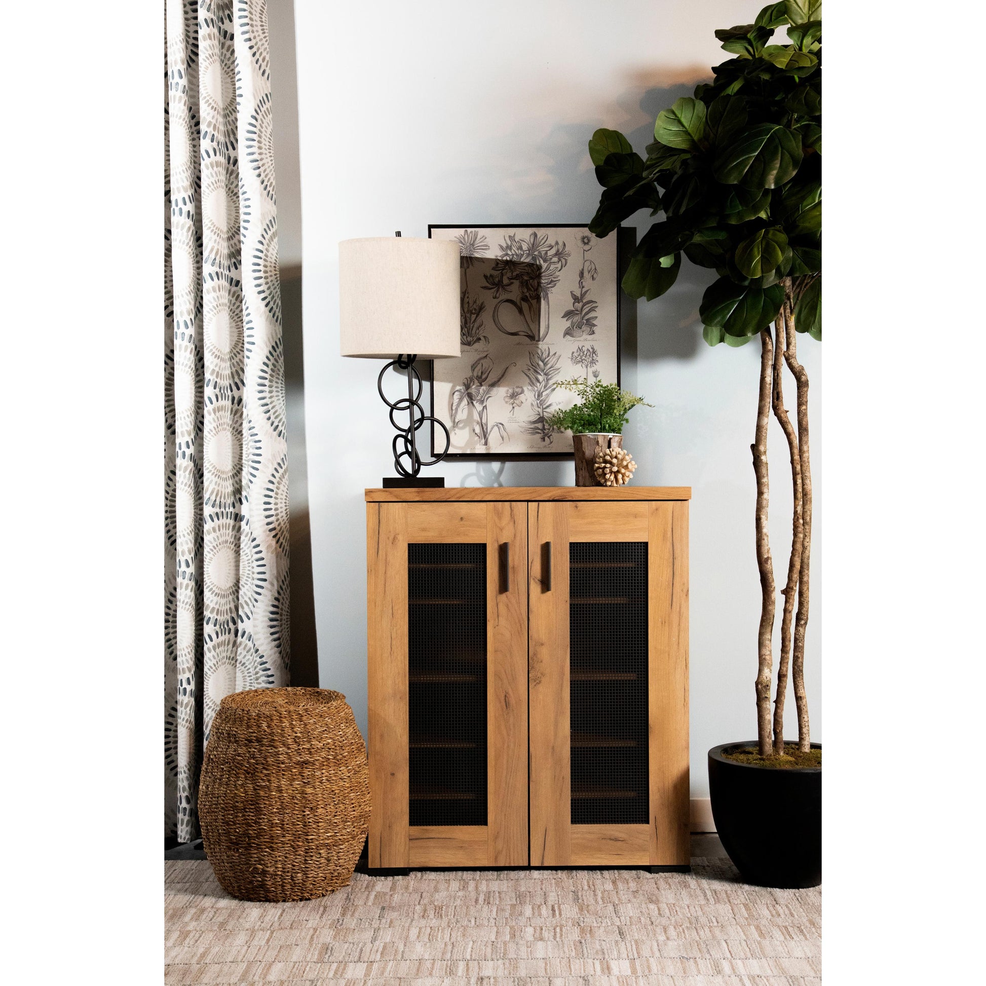  Coaster Furniture Bristol 951107 6-shelf Engineered Wood Shoe Cabinet - Golden Oak IMAGE 13