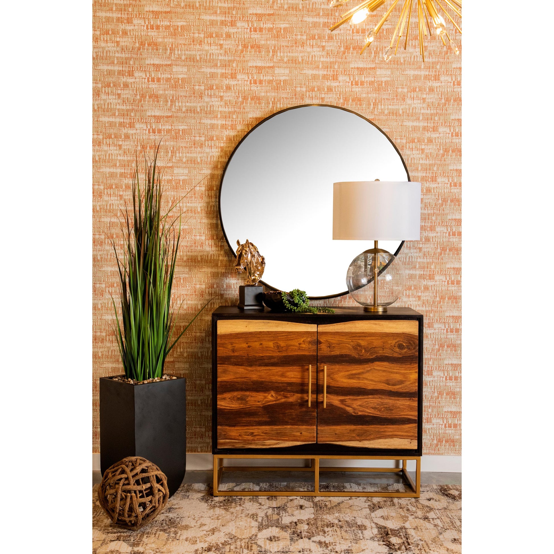  Coaster Furniture Zara 953447 2-door 40" Wood Accent Storage Cabinet - Black Walnut IMAGE 5