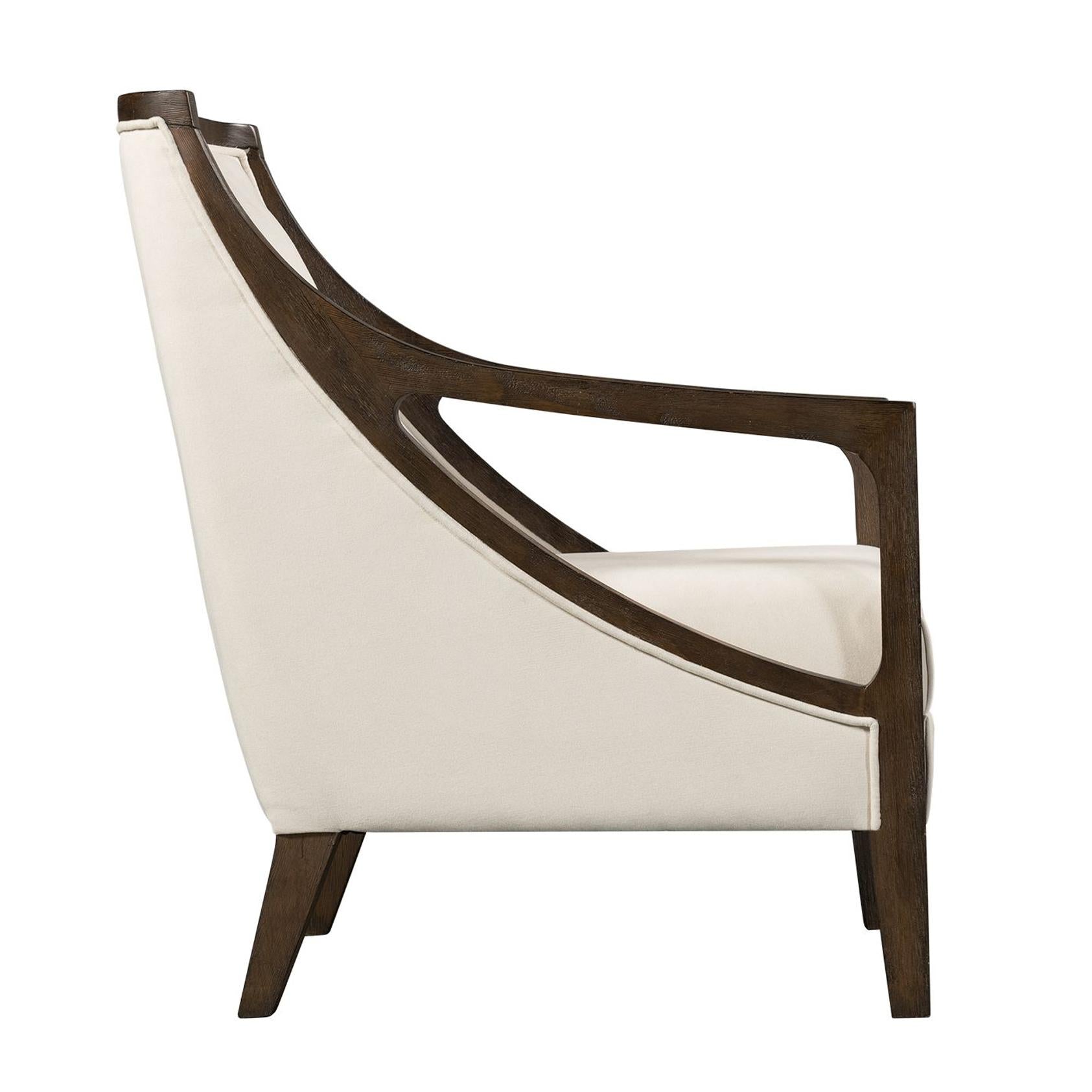  Elements International Hopkins UHK525101E Accent Chair - Natural/Espresso IMAGE 3
