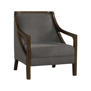  Elements International Hopkins UHK526101E Accent Chair - Charcoal/Espresso IMAGE 1