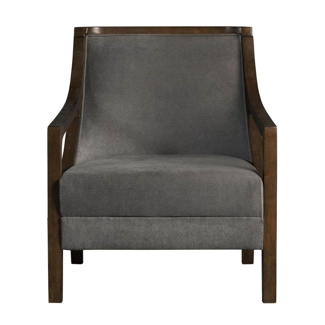  Elements International Hopkins UHK526101E Accent Chair - Charcoal/Espresso IMAGE 1