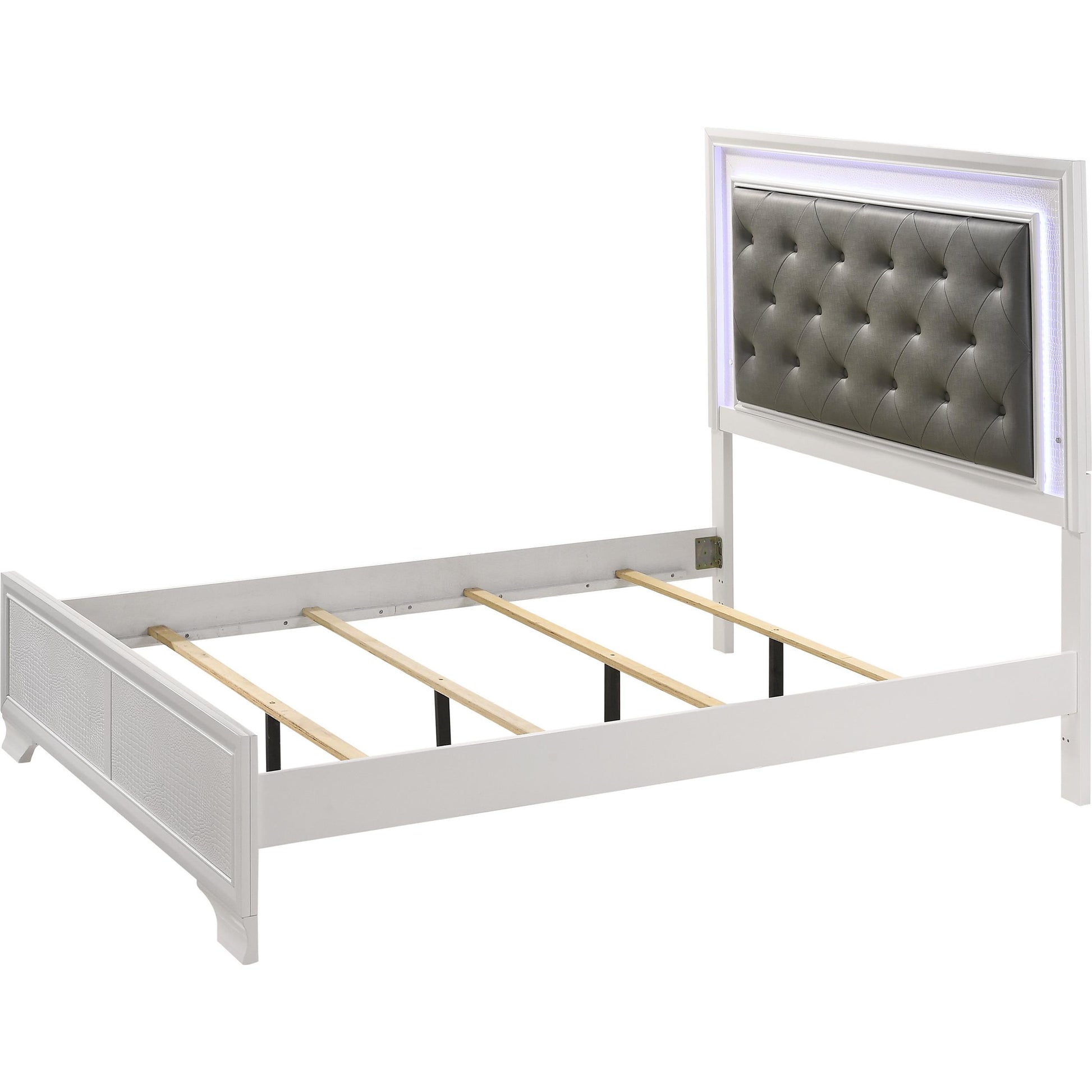  Size_Queen  -- Lyssa B4310-Q Queen Bed with LED - Frost IMAGE 2