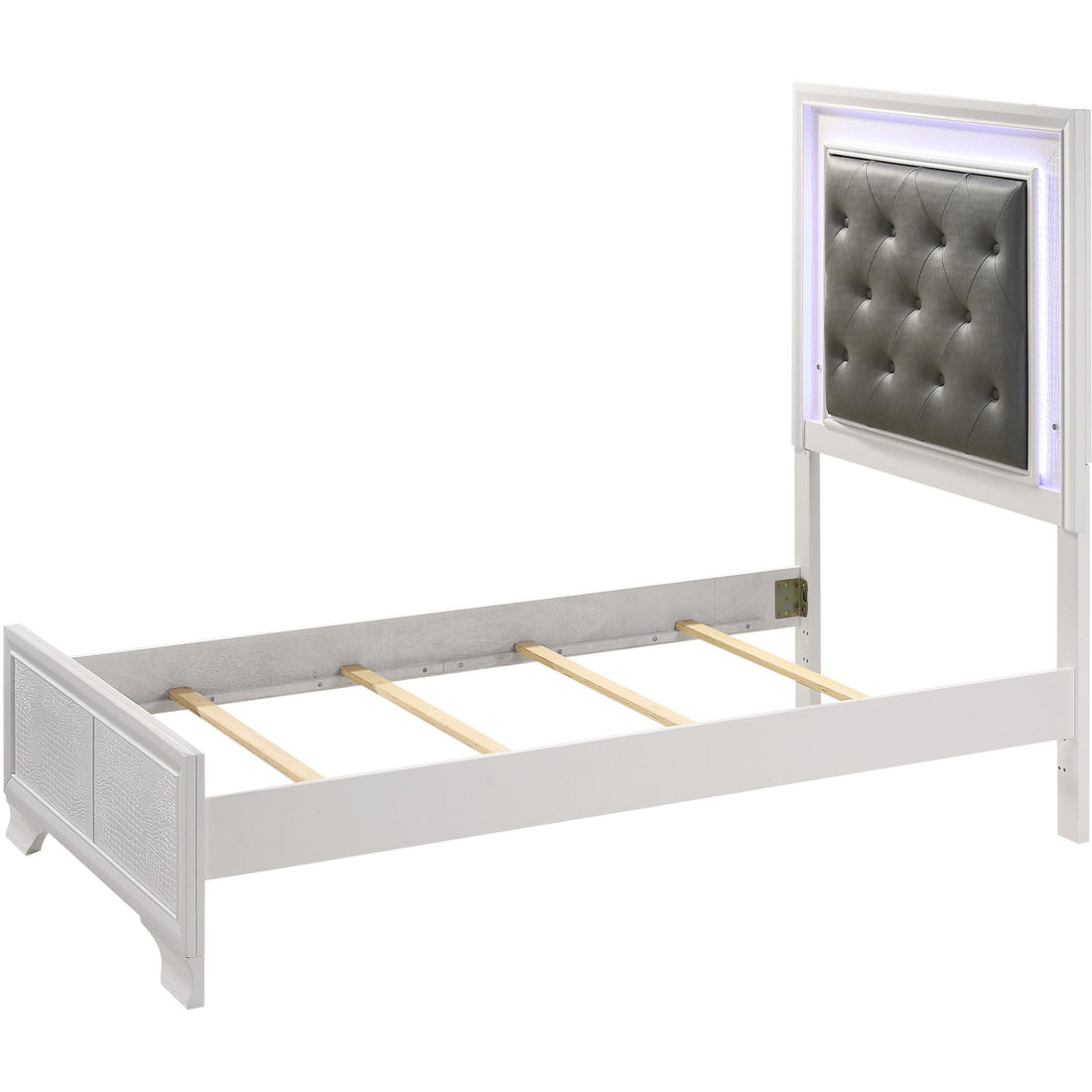  Crown Mark Lyssa B4310-T Twin Bed with LED - Frost IMAGE 1