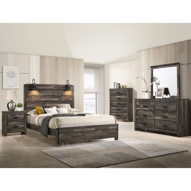  Size_Full  -- Carter B6800-F-BED Full Panel Bed in One Box IMAGE 2