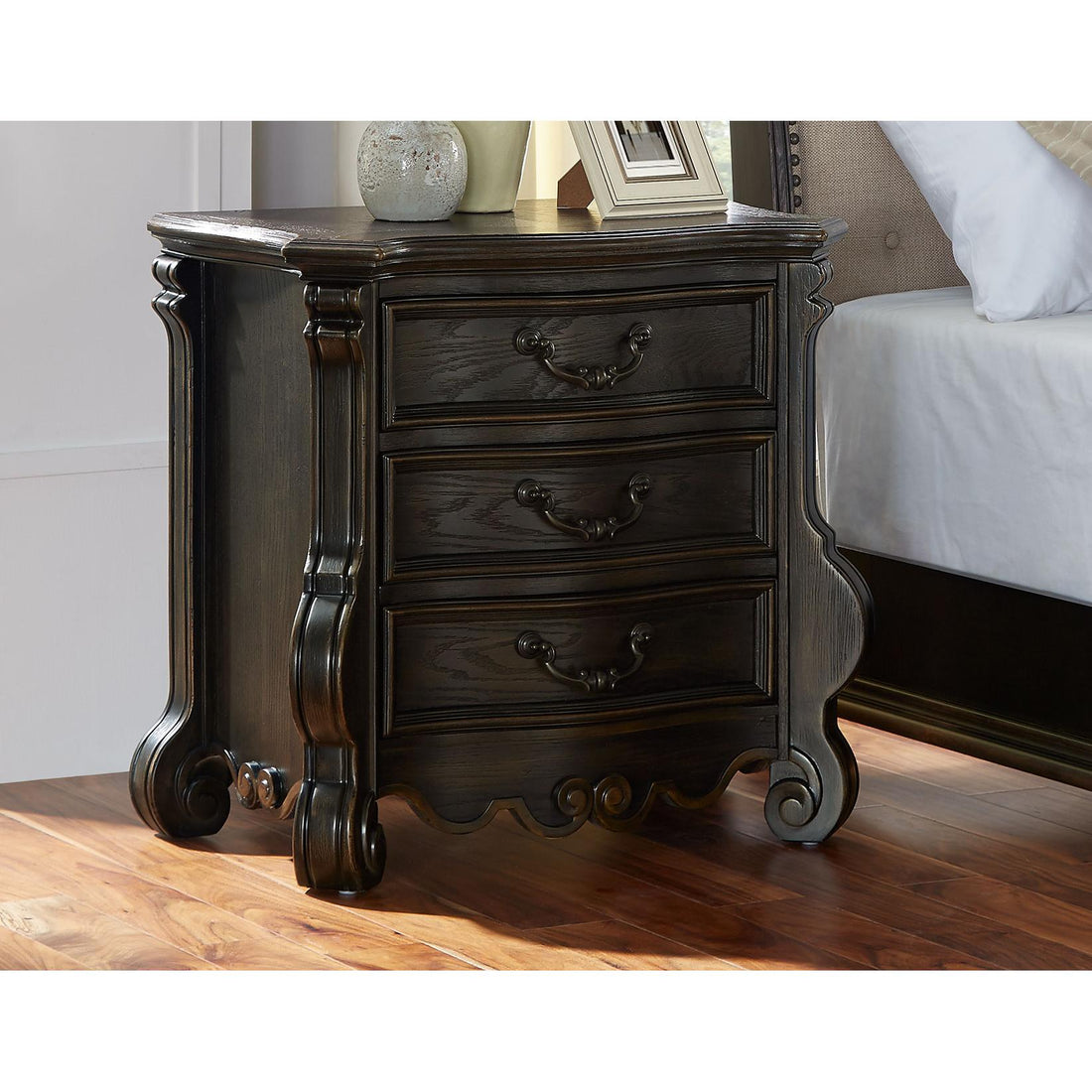  Steve Silver Furniture Rhapsody RH900NS Nightstand - Molasses IMAGE 1