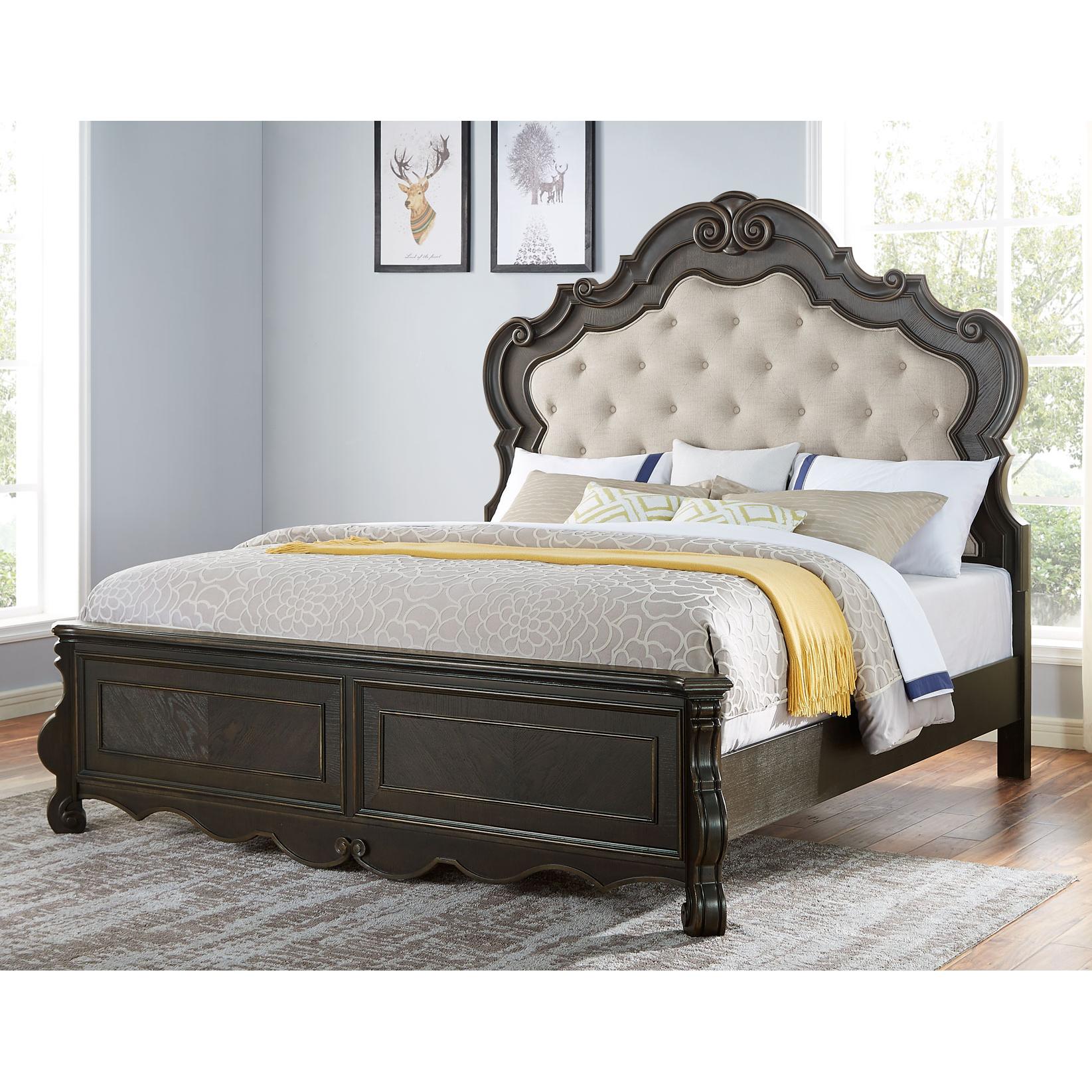  Steve Silver Furniture Rhapsody RH900 King Panel Bed - Molasses IMAGE 1