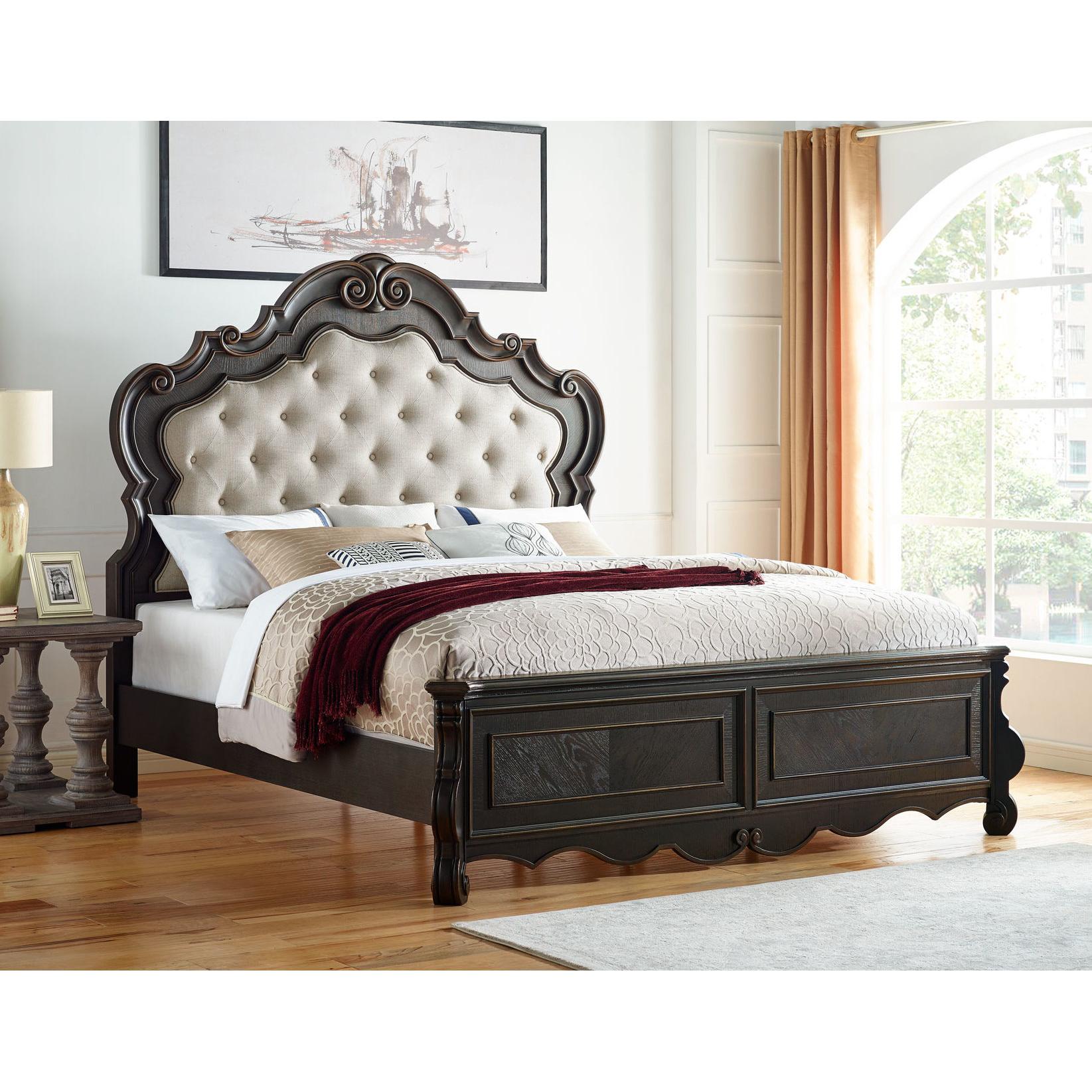  Steve Silver Furniture Rhapsody RH900 King Panel Bed - Molasses IMAGE 2