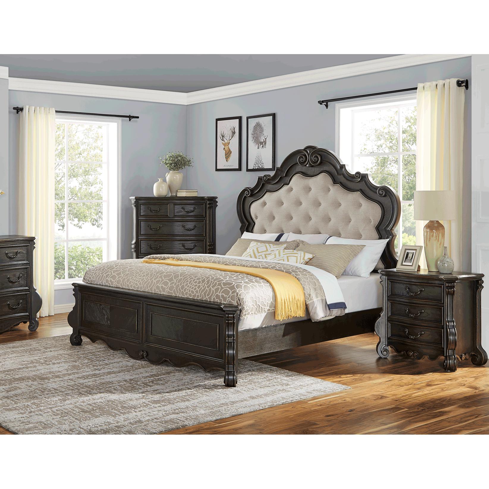  Steve Silver Furniture Rhapsody RH900 King Panel Bed - Molasses IMAGE 5