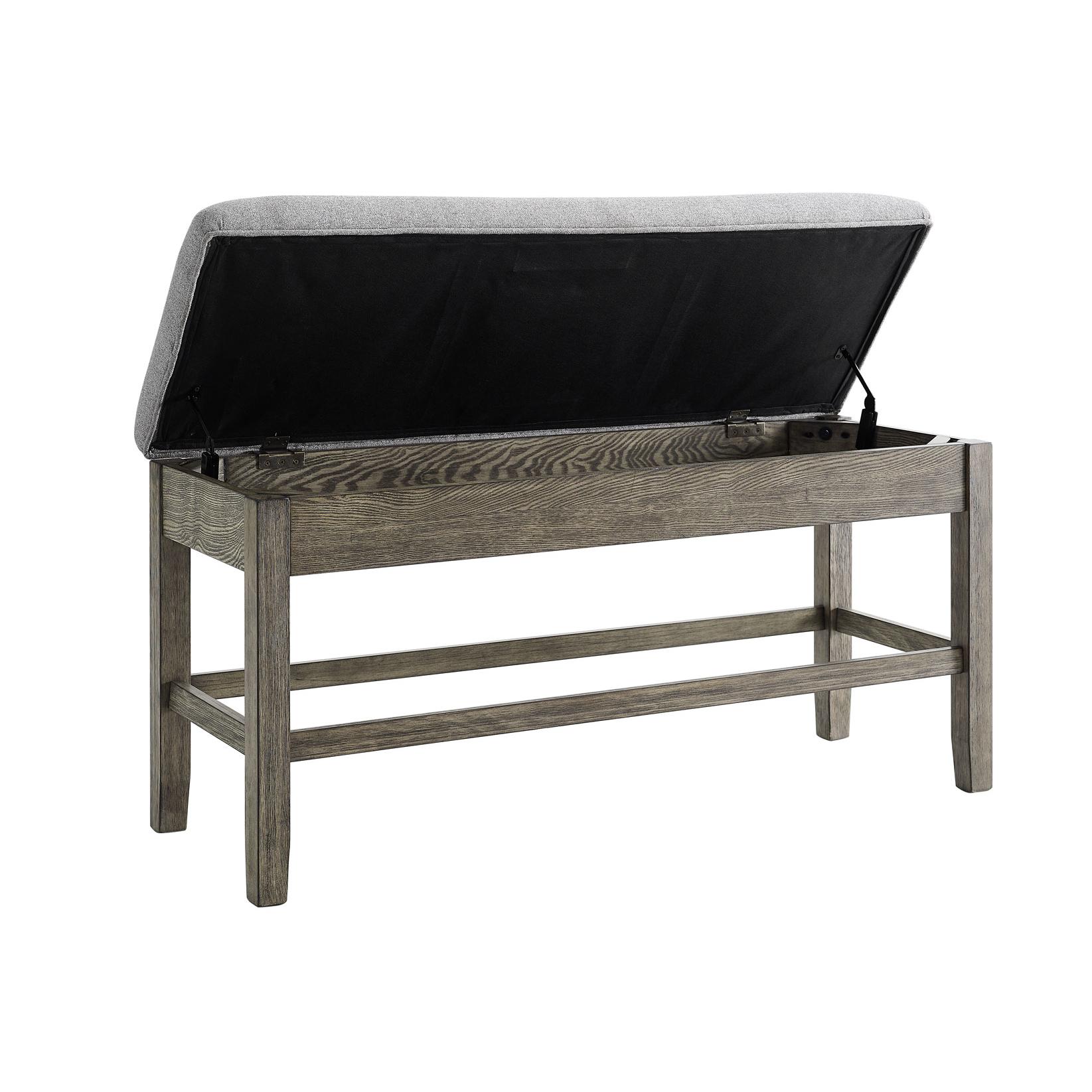  Steve Silver Furniture Grayson GS640CBG Counter Bench - Driftwood IMAGE 4