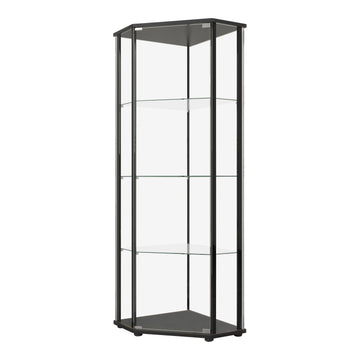  Coaster Furniture Zenobia 953234 4-shelf Curio Cabinet Display Case - Black IMAGE 1