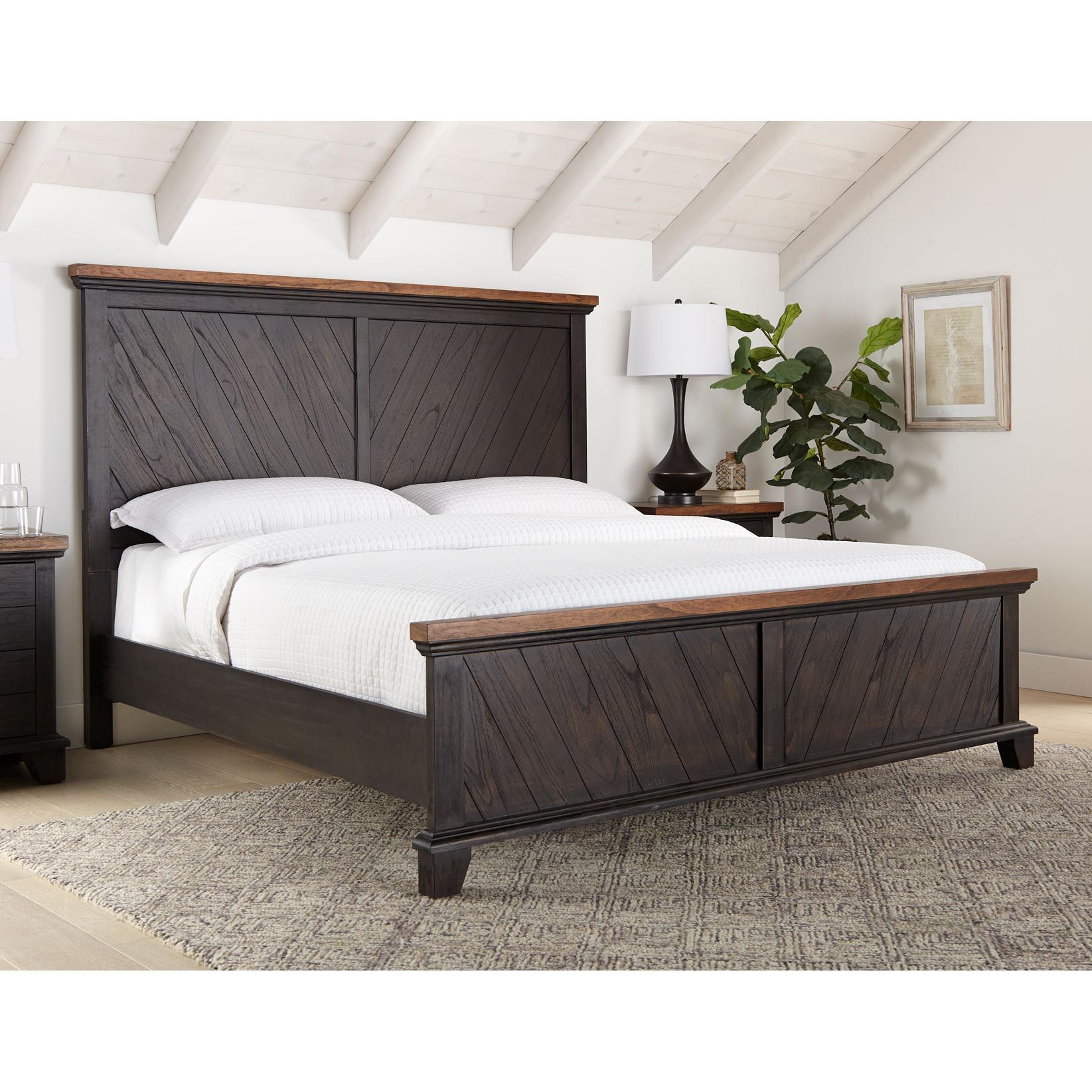  Steve Silver Furniture Bear Creek BC950 King Panel Bed - Brown IMAGE 1
