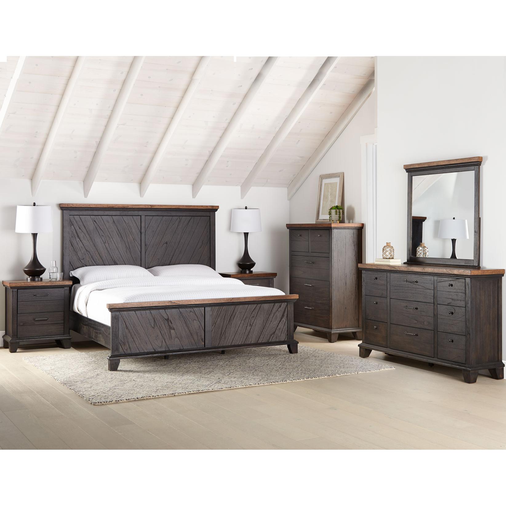  Steve Silver Furniture Bear Creek BC950MRB Dresser Mirror - Brown IMAGE 3